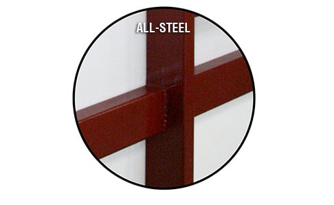 All-steel doorframe crossmembers